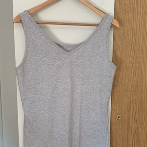 Gray Sleeveless Women's Top large-XL